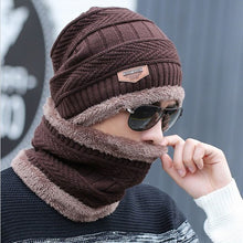 New Fashion Winter Warm Beanie Hats And Scarf Set, Knitted Skull Cap Neck Warmer