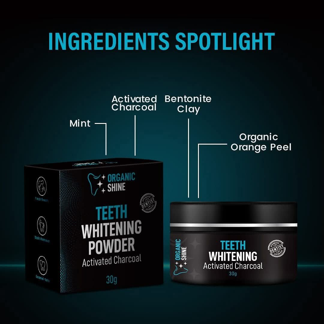 Teeth Whitening Charcoal Powder, Natural Activated Charcoal Teeth Whitener Powder