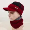 Winter Skullies Beanie Hat Cap And Neck Scarf Wool Warm