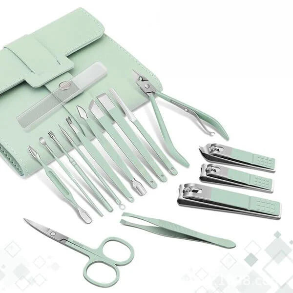 Stainless Steel Nail Clippers Portable Set (12 pcs)