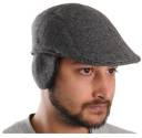 Men's Winter Warm Beret Hat With Adjustable Earmuffs