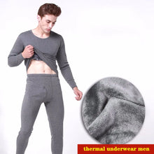 Winter Thermal Velvet Thick Underwear Set, Shirt+Pant Suit