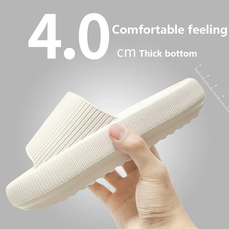 Cloud Slippers for Women and Men，Pillow Slippers Thicken Sole Cloud Cushion Slides Super Comfy Soft Foam Slides Non Slip Shower Bathroom Slides Sandals